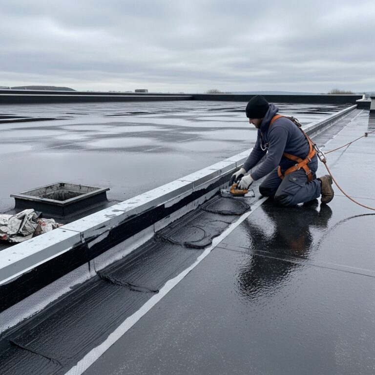 Flat Roof Leak Repair in Tarzana, California After Heavy Rain