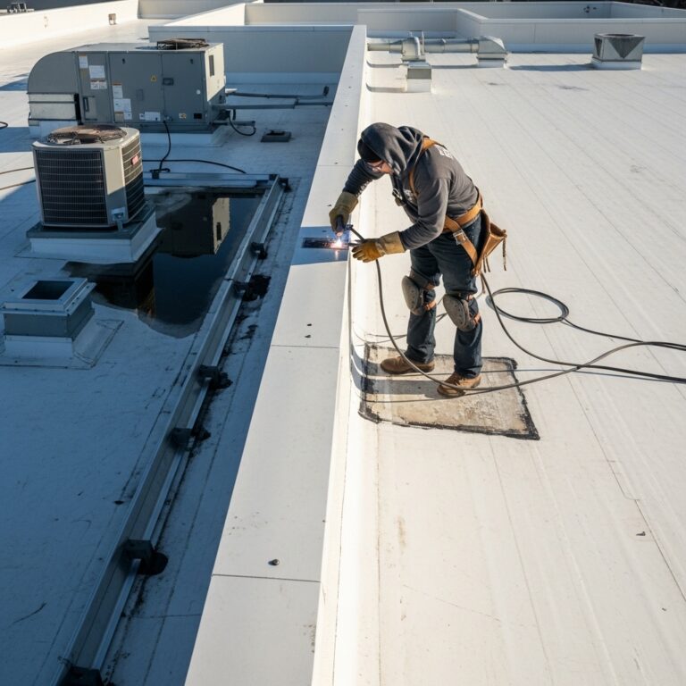 Commercial Flat Roof Repair in Tarzana, California