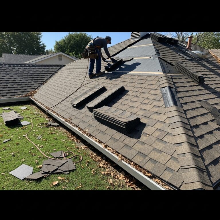 Shingle Roof Repair in Tarzana, California After Santa Ana Winds