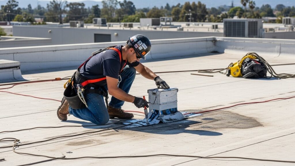 Emergency Commercial Roofing Leak Repair in Tarzana California