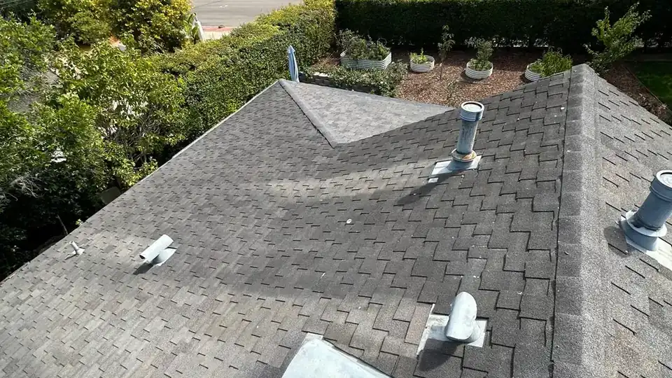 Finished shingle roof with new roof vents, roofed by NEMA Roofing
